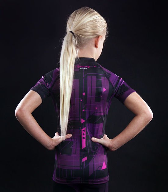 Shapes Kids Rash Guard - Violet