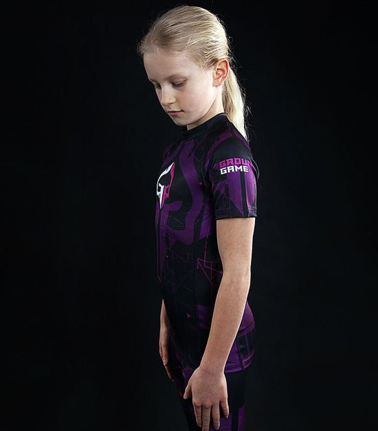 Shapes Kids Rash Guard - Violet