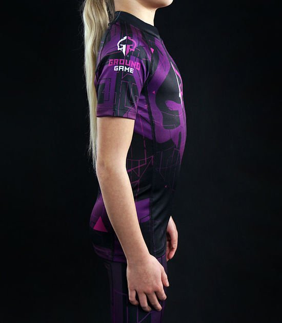 Shapes Kids Rash Guard - Violet